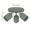 Eglo lights TILSTON ceiling light, ceiling spotlight green, 3-light sources