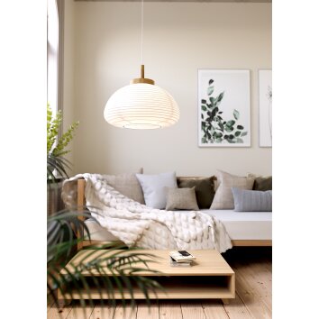 Eglo lights SUMMERHILL hanging light brown, white, 1-light source