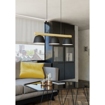 Eglo lights SHERBURN hanging light brown, black, 3-light sources