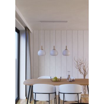 Eglo lights SUMMERHILL hanging light brown, white, 3-light sources