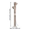 Eglo lights CAWTON floor lamp brown, brushed steel, 2-light sources