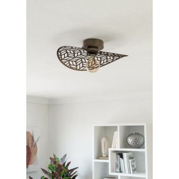 Eglo lights SWABY ceiling light bronze, 1-light source