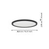 Eglo lights ROVITO-R ceiling light LED black, Remote control