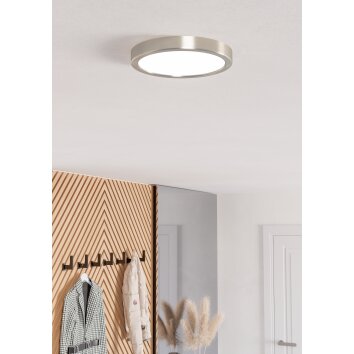 Eglo lights EGLO ceiling light LED matt nickel, Colour changer