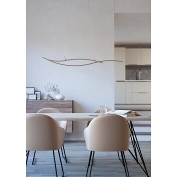 Eglo lights GRISOLIA hanging light LED brown