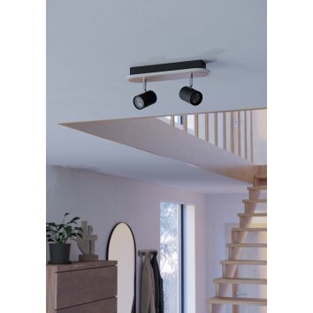 Eglo lights RIMBOCCHI ceiling light, ceiling spotlight LED brown, black