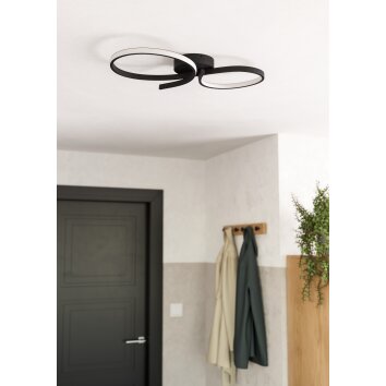 Eglo lights SERPINS ceiling light LED black