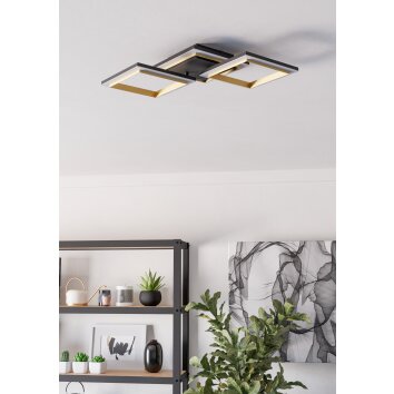 Eglo lights CALLIERA ceiling light LED brass, black
