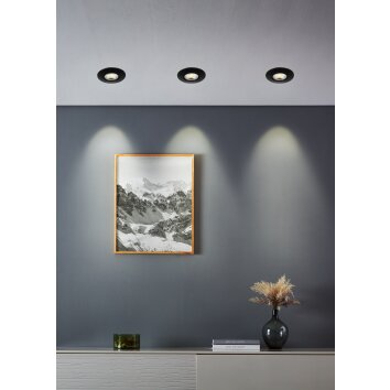 Eglo lights GEDREZ recessed light LED black, Colour changer