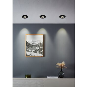 Eglo lights GEDREZ recessed light LED black, Colour changer