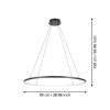 Eglo lights PARRUTA hanging light LED black, Remote control