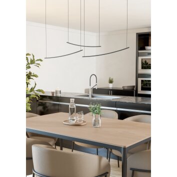 Eglo lights VILLEGGI hanging light LED black, Colour changer