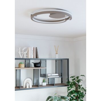 Eglo lights MEZZOMONTE ceiling light LED sand-coloured, Remote control