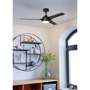 Eglo lights ORCUTT Ceiling fan light LED black, Remote control