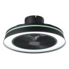 Eglo lights mit Ceiling fan light LED black, Remote control, Colour changer