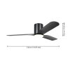 Eglo lights Bündiger Ceiling fan light LED black, Remote control, Colour changer
