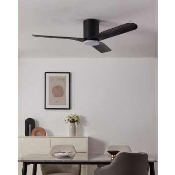 Eglo lights Bündiger Ceiling fan light LED black, Remote control, Colour changer