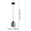 Eglo lights MOLOCHIO-Z hanging light LED black, Colour changer