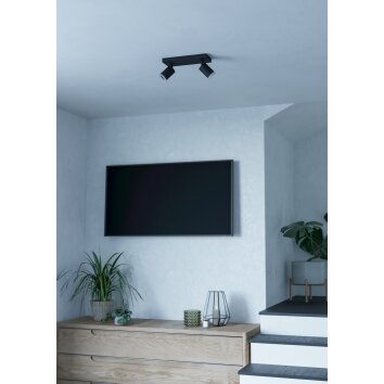 Eglo lights MELITELLO-Z ceiling light, ceiling spotlight LED black, Colour changer