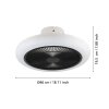 Eglo lights mit Ceiling fan light LED black, white, Remote control