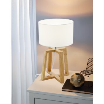 Eglo lights EGLO table lamp chrome, Ecru
