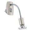 Eglo lights EGLO plug-in light LED chrome, matt nickel