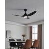 Eglo lights TUNITAS Ceiling fan light LED black, Remote control, Colour changer