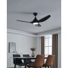 Eglo lights TUNITAS Ceiling fan light LED black, Remote control, Colour changer