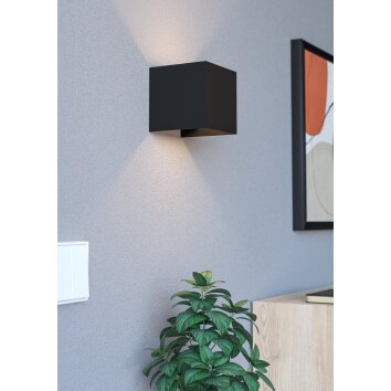 Eglo lights RINCINE wall light LED black, Motion sensor, Remote control