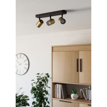 Eglo lights EGLO ceiling light, ceiling spotlight brass, black