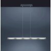 Leuchten Direkt LOLAsmart-NELE Pendant Light LED matt nickel, 5-light sources, Remote control, Colour changer