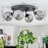 Chehalis ceiling light, globe light Smoke-coloured, 4-light sources