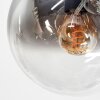 Gastor ceiling light, globe light gold, black, 10-light sources