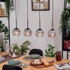 Koyoto hanging light, globe light, pendant light Ecru, black, 4-light sources