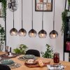 Koyoto hanging light, globe light, pendant light Ecru, black, 5-light sources