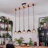 Koyoto hanging light, globe light, pendant light Ecru, black, 5-light sources