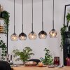 Koyoto hanging light, globe light, pendant light Ecru, black, 5-light sources