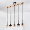 Koyoto hanging light, globe light, pendant light Ecru, black, 5-light sources