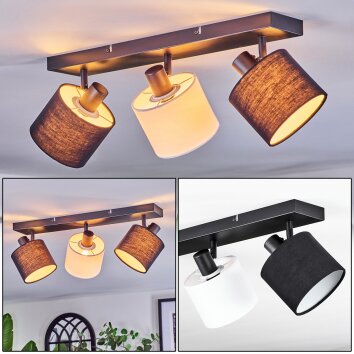 Bassagoda ceiling light, ceiling spotlight black, 3-light sources