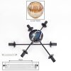 Ripoll ceiling light, globe light Amber, 6-light sources