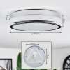 Dalor ceiling light, Panel LED silver, 1-light source