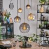 Koyoto hanging light, globe light, pendant light gold, black, 5-light sources