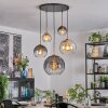 Koyoto hanging light, globe light, pendant light gold, black, 5-light sources