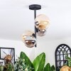 Chehalis ceiling light, globe light 33 cm Amber, Smoke-coloured, 4-light sources