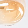 Chehalis ceiling light, globe light 33 cm Amber, Smoke-coloured, 4-light sources