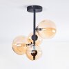 Chehalis ceiling light, globe light 33 cm Amber, 4-light sources