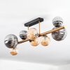 Chehalis ceiling light, globe light gold, black, 8-light sources