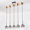 Ripoll hanging light, globe light, pendant light Ecru, black, 5-light sources