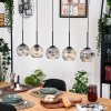 Ripoll hanging light, globe light, pendant light Ecru, black, 5-light sources