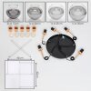 Koyoto hanging light, globe light, pendant light gold, black, 5-light sources